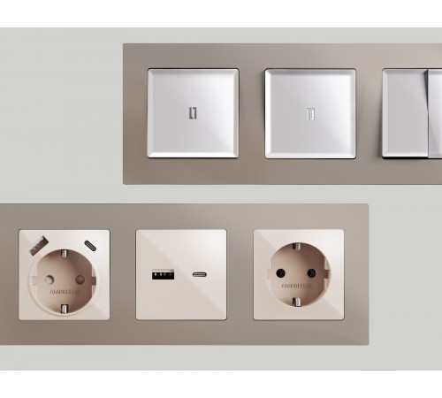 Рамка на 4 поста Ambrella Volt AF220364 Techno