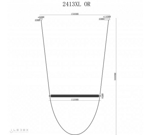Подвесной светильник iLedex 2413XL OR Rocks