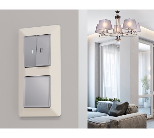 Рамка на 2 поста Ambrella Volt AF110332 Line