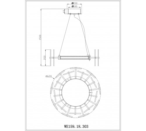 Подвесной светильник Wertmark WE159.18.303 Nicola