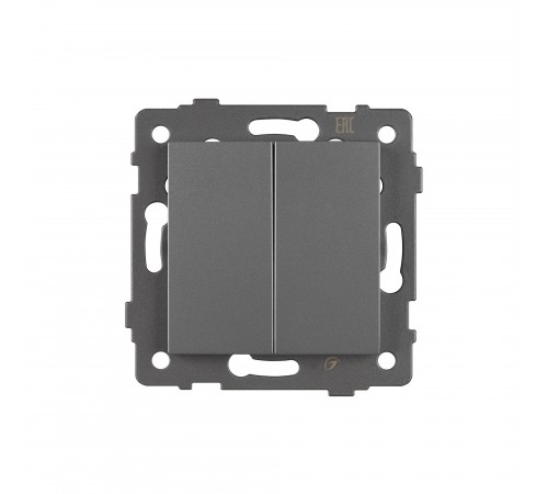 Выключатель самовозвратный двухклавишный без рамки Arlight 49885 SWT