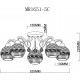 Потолочная люстра MyFar MR1651-5C Frank