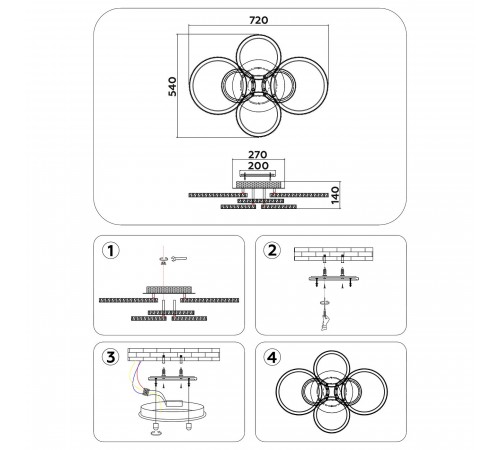 Потолочная люстра Ambrella Light FA9528 FA