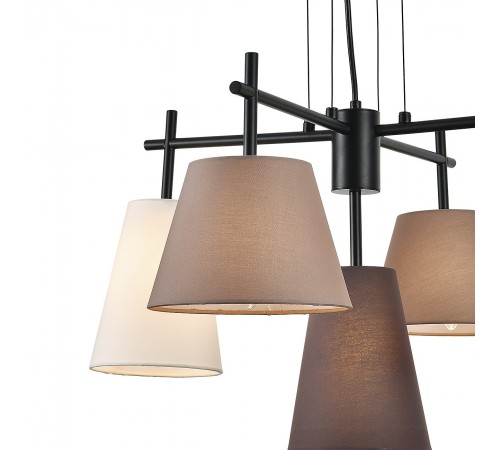 Подвесная люстра Indigo 13032/5P Black Abbinare