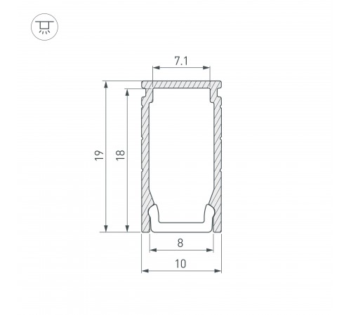 Профиль накладной Arlight 053426 LINE