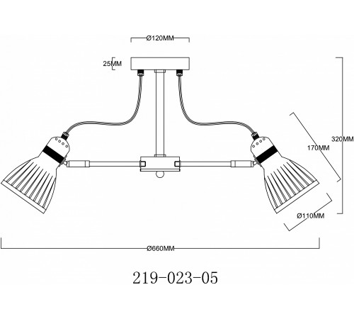 Люстра на штанге Velante 219-023-05