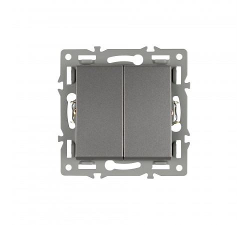 Выключатель двухклавишный без рамки Arlight 43726 SWT