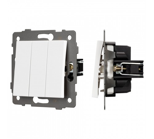 Выключатель трехклавишный без рамки Arlight 49896 SWT