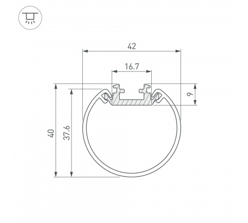 Профиль подвесной Arlight 044517 SL-ROUND
