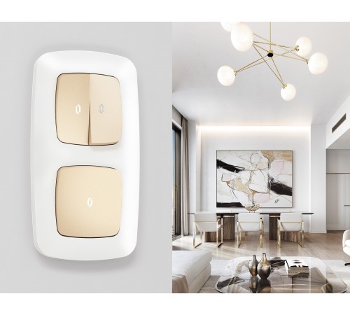 Рамка на 2 поста Ambrella Volt OF140122 Ecta