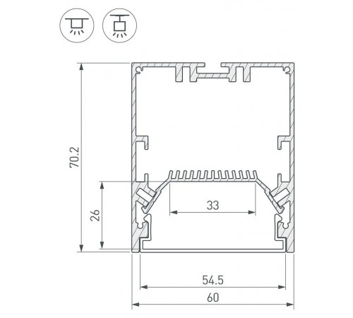 Соединитель угловой T-образный накладной Arlight 030142 S-LUX