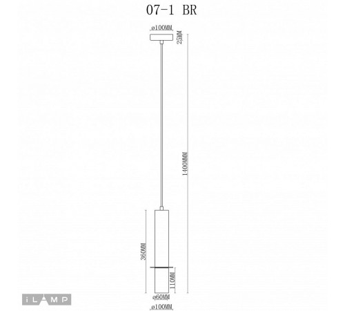 Подвесной светильник iLamp 10706-1 WH-BR Lofty