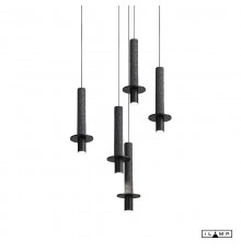 Подвесной светильник iLamp 10704P/1-D150 BK-GR Lofty