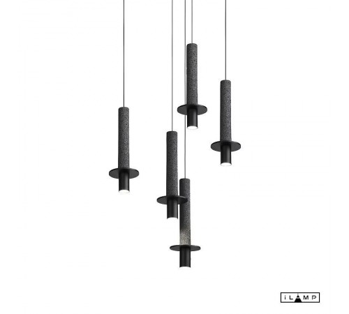 Подвесной светильник iLamp 10704P/1-D150 BK-GR Lofty