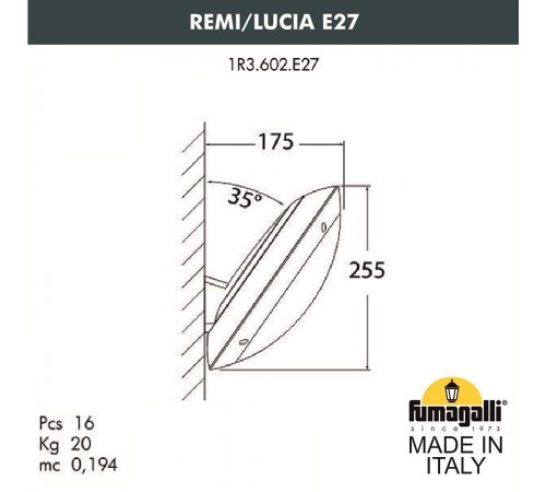 Накладной светильник Fumagalli 1R3.602.000.LYE27 Lucia