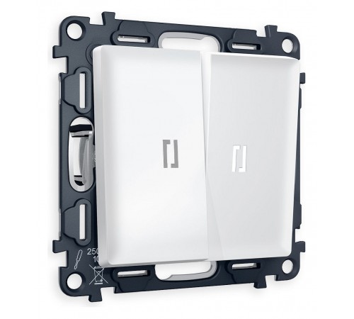 Выключатель проходной двухклавишный с подсветкой Ambrella Volt MA124035 Quant