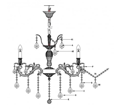 Подвесная люстра Lucia Tucci BARLETTA 122.8 antique Barletta