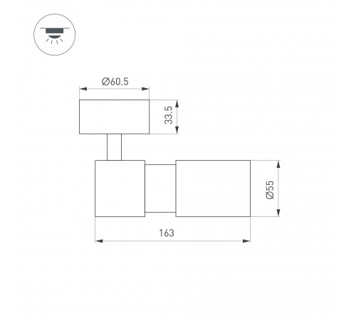 Спот Arlight 051791 SP-ARTEMIS-SURFACE-FLAP-R55-12W