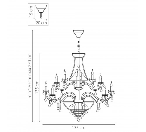 Подвесная люстра Osgona 700511 Classic