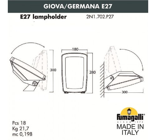Светильник на штанге Fumagalli 2N1.702.000.AYF1R Germana