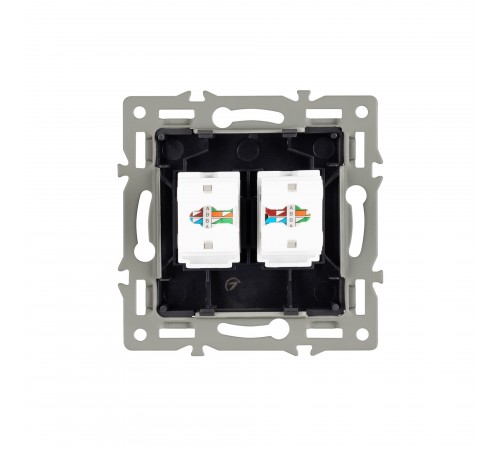 Розетка двойная RJ-12 и Ethernet RJ-45, без рамки Arlight 45337 SCT