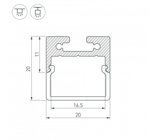 Короб универсальный Arlight 027993 SL-LINE