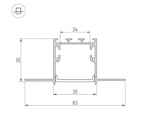 Профиль встраиваемый Arlight 036225 SL-LINIA