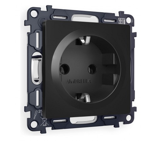Розетка с заземлением, без рамки Ambrella Volt MA806010 Quant