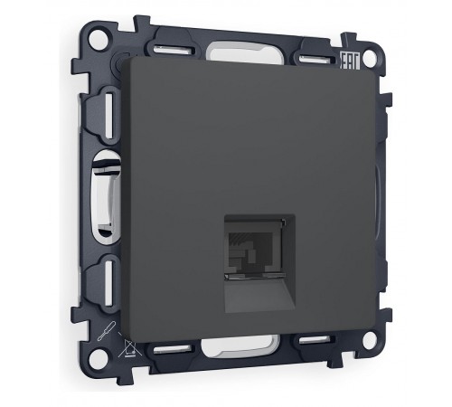 Розетка Ethernet RJ-45 и со шторками, без рамки Ambrella Volt MA912010 Quant