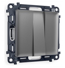 Выключатель трехклавишный без рамки Ambrella Volt MA655010 Quant