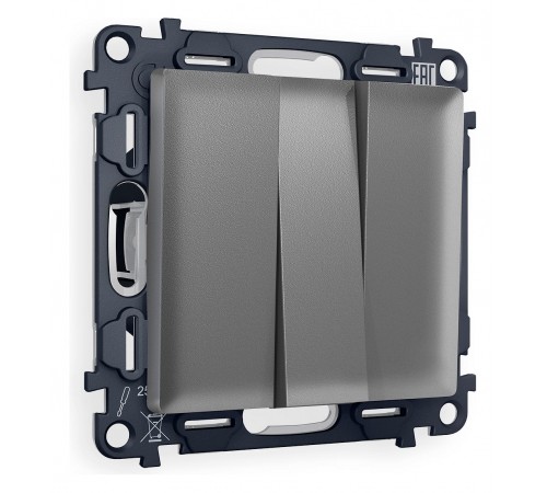 Выключатель трехклавишный без рамки Ambrella Volt MA655010 Quant