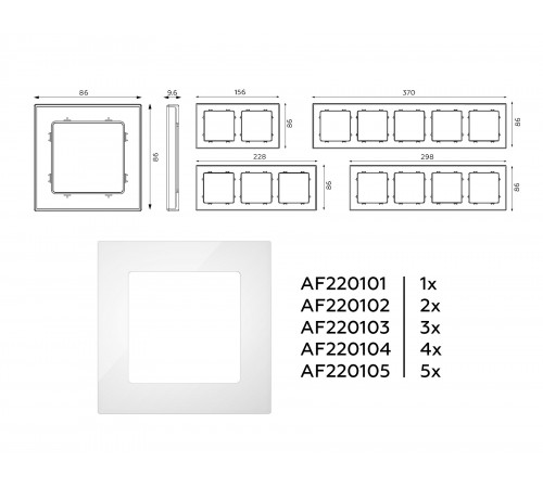 Рамка на 3 поста Ambrella Volt AF220103 Techno