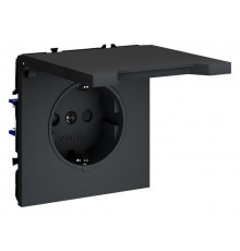 Розетка с заземлением и со шторкой, без рамки с крышкой Voltum VLS040307 S70