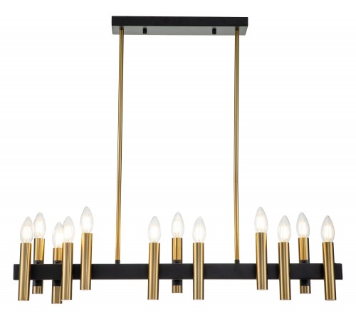 Люстра на штанге Indigo 13009/12PL Black Cero