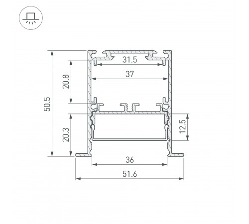 Профиль встраиваемый Arlight 044685 SL-LINIA