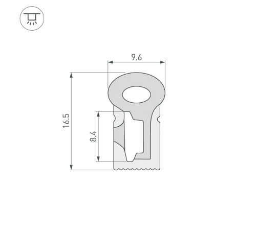 Короб накладной гибкий Arlight 041088 WPH