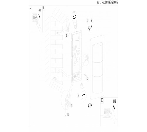 Накладной светильник Eglo 98086 Cistierna