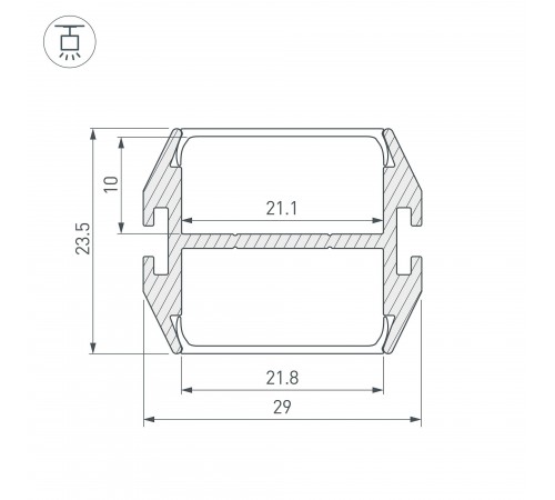 Профиль подвесной Arlight 032864 PLS-LOCK