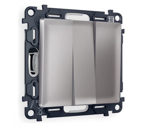 Выключатель трехклавишный без рамки Ambrella Volt MA505010 Quant