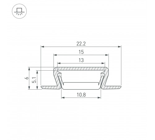 Профиль встраиваемый Arlight 040719 MIC
