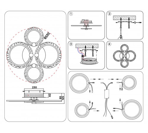 Потолочная люстра Ambrella Light FA4061 FA