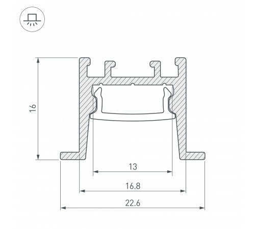 Профиль встраиваемый Arlight 031769 SL-COMFORT