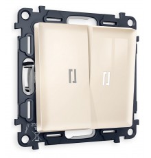 Выключатель проходной двухклавишный с подсветкой Ambrella Volt MA304035 Quant