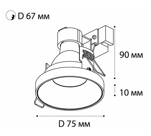Встраиваемый светильник Italline SP SOLO black SP
