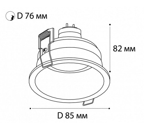 Встраиваемый светильник Italline MR16DH black MR16DH