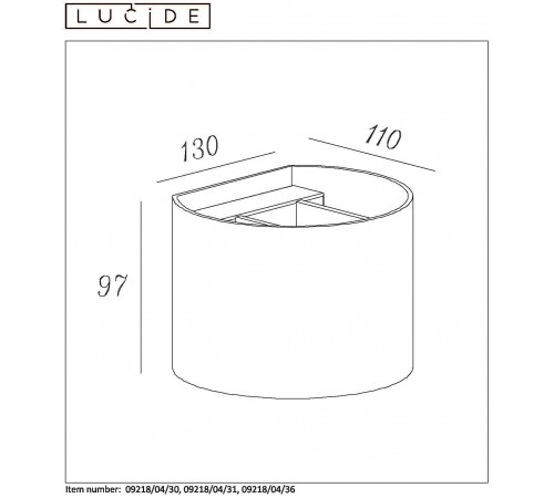 Накладной светильник Lucide 09218/04/30 Xio