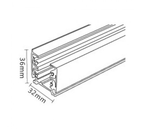 Трек накладной Italline WSO 19B-1 white WSO