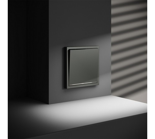 Выключатель проходной одноклавишный с подсветкой без рамки Voltum VLS010406 S70