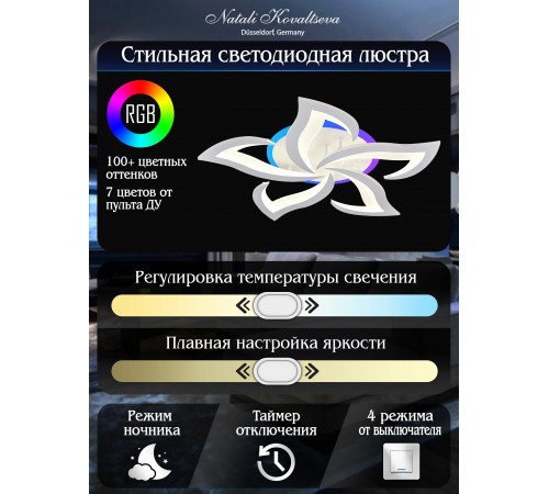 Потолочная люстра Natali Kovaltseva LED LAMPS 81146 Olimp