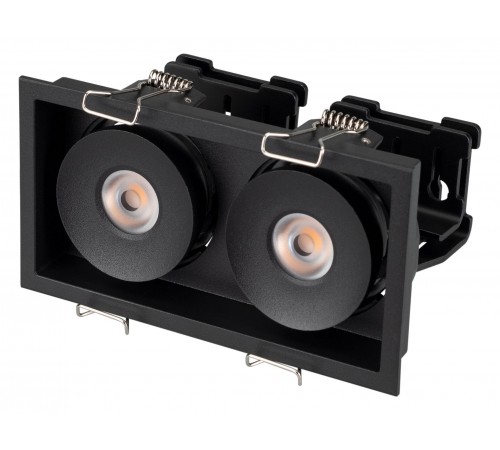 Встраиваемый светильник Arlight 028151 CL-SIMPLE-S148x80-2x9W Warm3000 (BK, 45 deg)